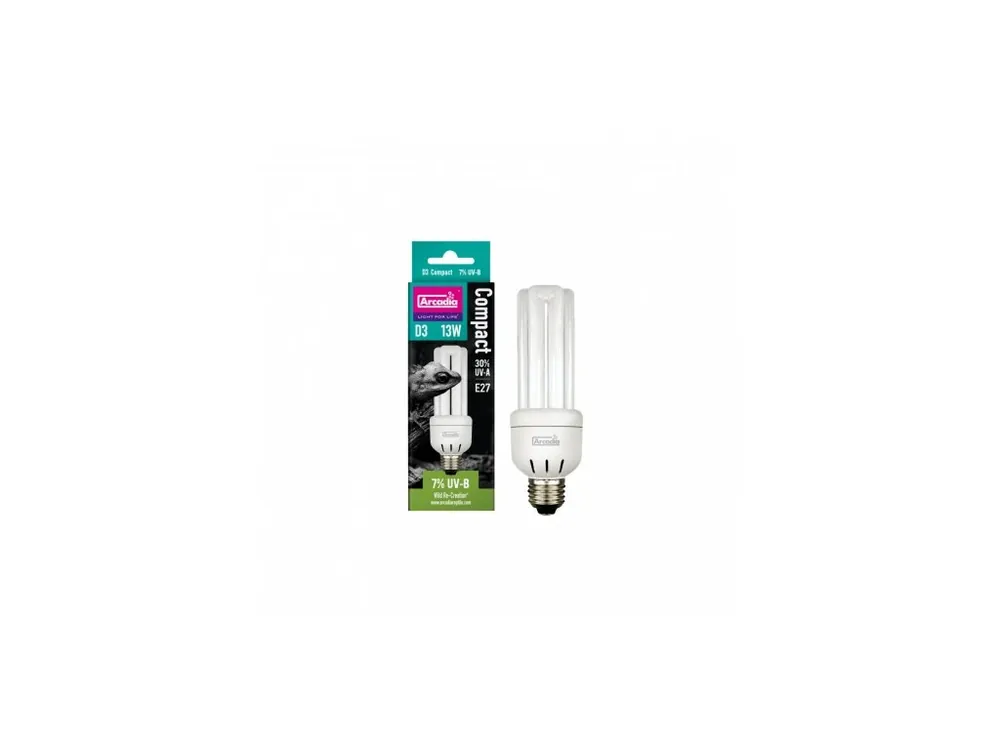 Vysoce Kvalitní Arcadia Žárovka D3 Compact Reptile Lamp 13W 7.0 UVB
