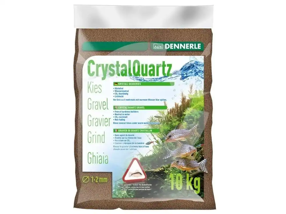 DENNERLE Písek Kristall-Quarzkies 10 kg, 1-2 mm, tmavě hnědá Oblíbený