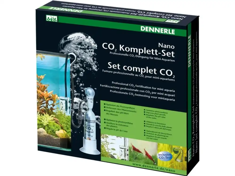 Dennerle Nano CO2 Komplett-Set včetně ventilu CO2 Nano a Nano-Flipperu Vrácení Zdarma