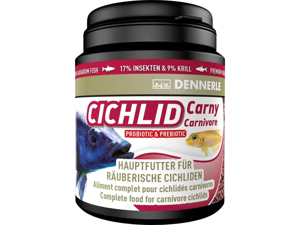 Novinka Dennerle Krmivo Cichlid Carny pro dravé cichlidy, 200 ml