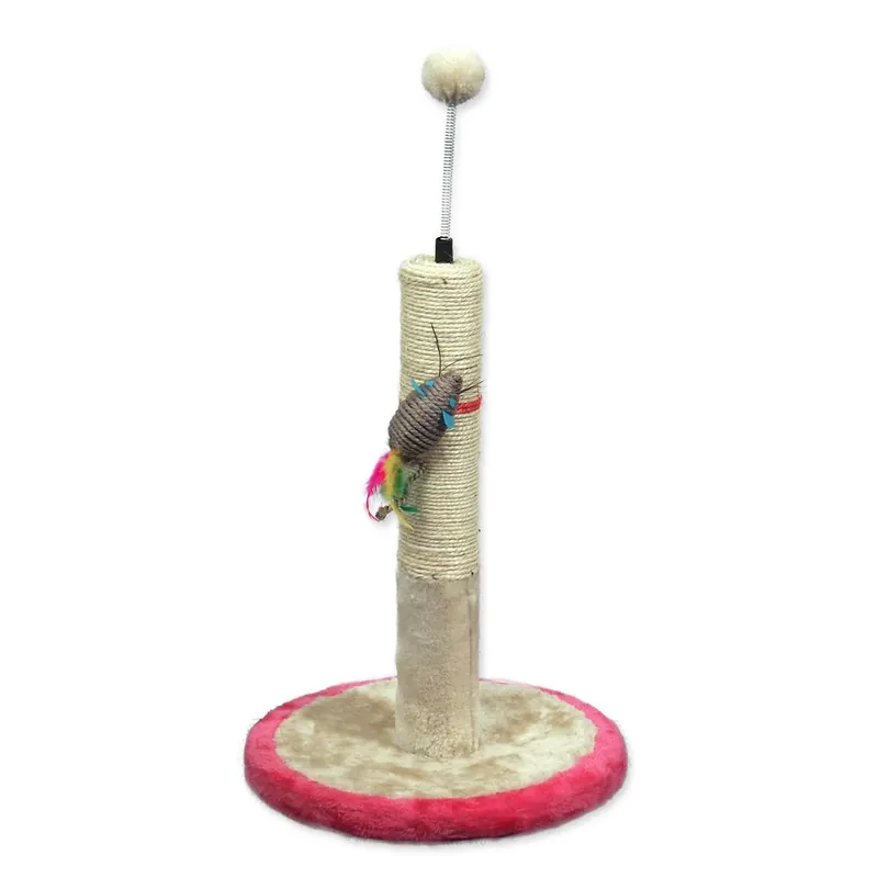 Škrabadlo MAGIC CAT Stella s hračkou béžovo-růžové 45 cm (1ks) Vrácení Zdarma