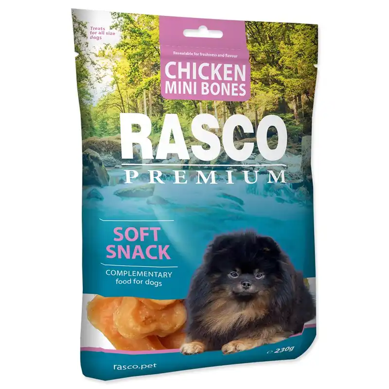 Pochoutka RASCO Premium mini kosti z kuřecího masa (230g) Sleva