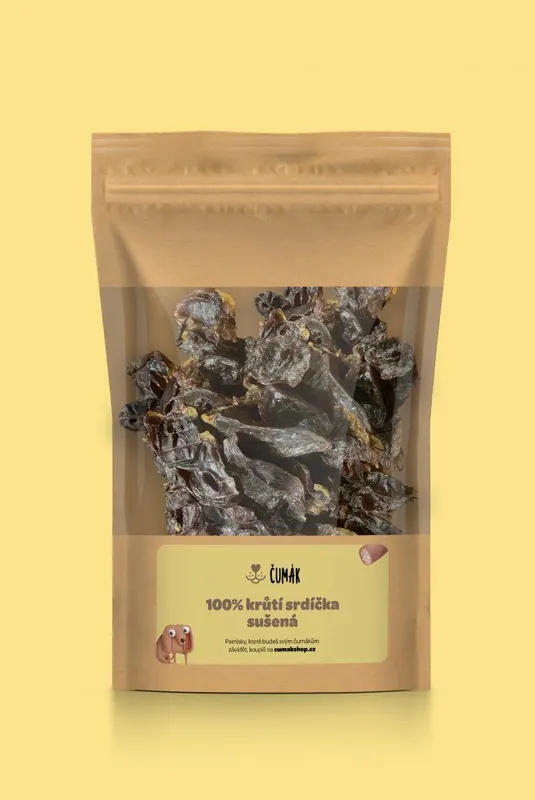 Zlevněný 100% krůtí srdíčka, sušená 100 g