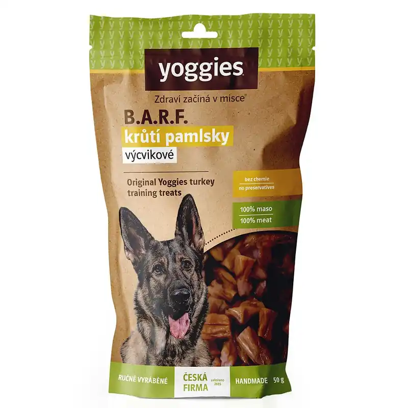 B.A.R.F. krůtí výcvikové pamlsky Yoggies 50g Novinka