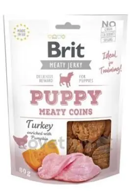 Pouze Dnes Brit Jerky Puppy Turkey Meaty Coins 80g