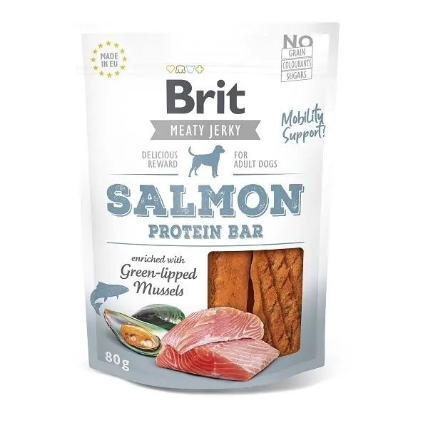 Brit Jerky Salmon Protein Bar 80g Odeslání Ihned