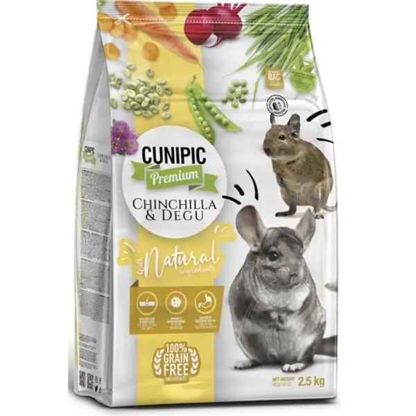 Cunipic Premium Chinchilla & Degu - činčila & osmák 2,5 kg Víkendová Akce