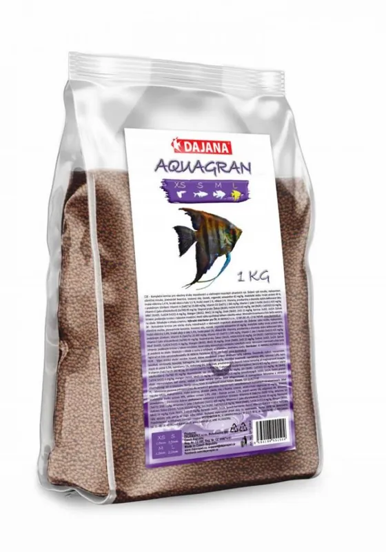Autentický Dajana Aquagran granulované krmivo 1 kg - velikost L