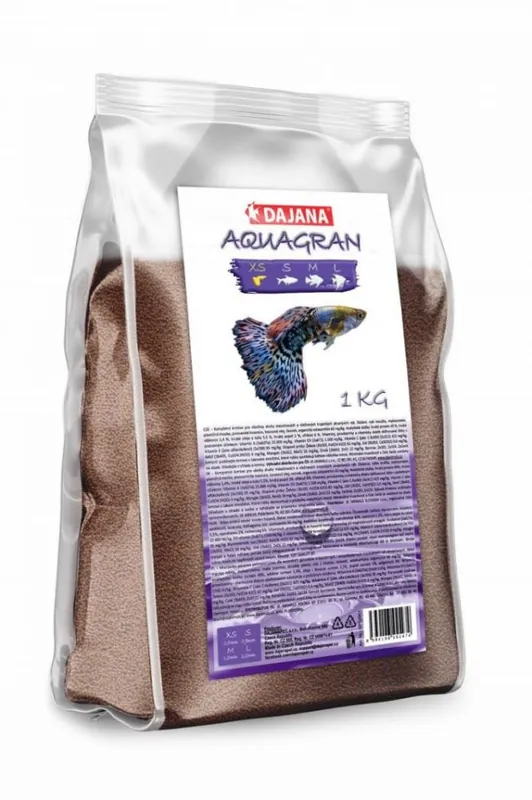 Dajana Aquagran granulované krmivo 1 kg - velikost XS Rychlé Dodání