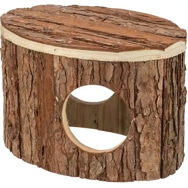 Domek METTE pro křečky, 18 x 12 x 12 cm, přírodní dřevo s kůrou Rychlé Dodání