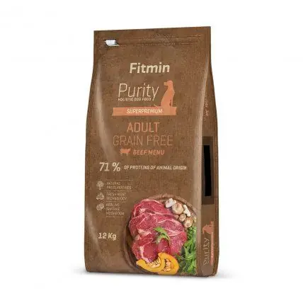 Fitmin Purity Adult Beef Grain Free kompletní krmivo pro psy 12 kg Oblíbený