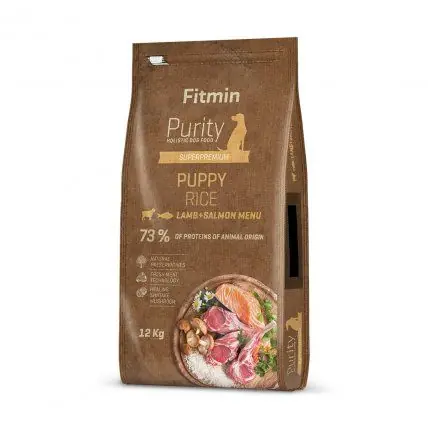 Fitmin Purity Puppy Lamb & Salmon Rice kompletní krmivo pro psy 12 kg Aktuální