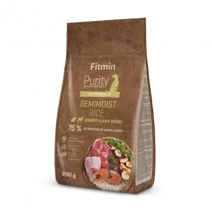 Fitmin Purity Semimoist Rabbit & Lamb Rice kompletní krmivo pro psy 0,8 kg Super Cena