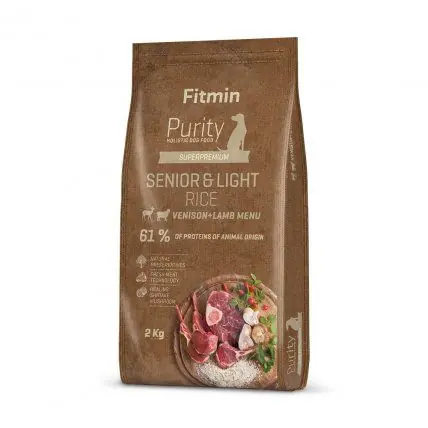Fitmin Purity Senior & Light Venison & Lamb Rice kompletní krmivo pro psy 2 kg Nejprodávanější