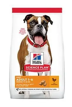 Hill‘s Science Plan Canine Adult Light Medium Chicken 2,5 kg Expresní Doručení