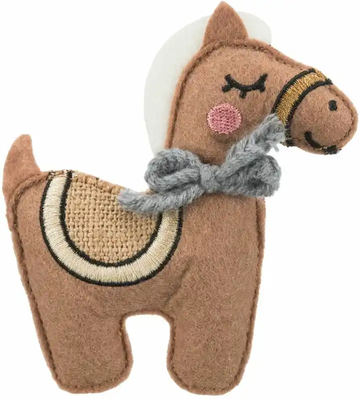 HORSE - kůň, šustící hračka pro kočky s catnipem, 10cm, plsť Přímo Od Výrobce