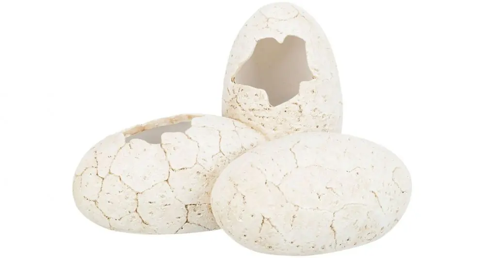 Jeskyně pro plazy, design vejce, polyesterová pryskyřice, 20x13x15cm Rychlé Dodání