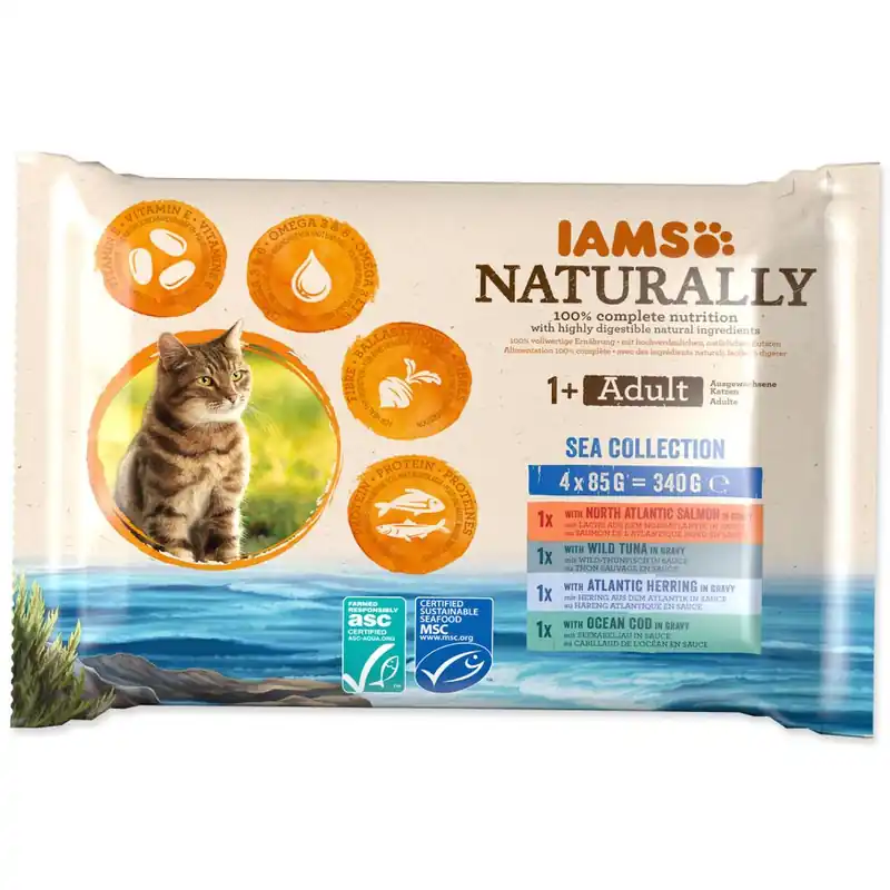 Top Prodej Kapsičky IAMS Cat Naturally výběr z mořských mas multipack 340g