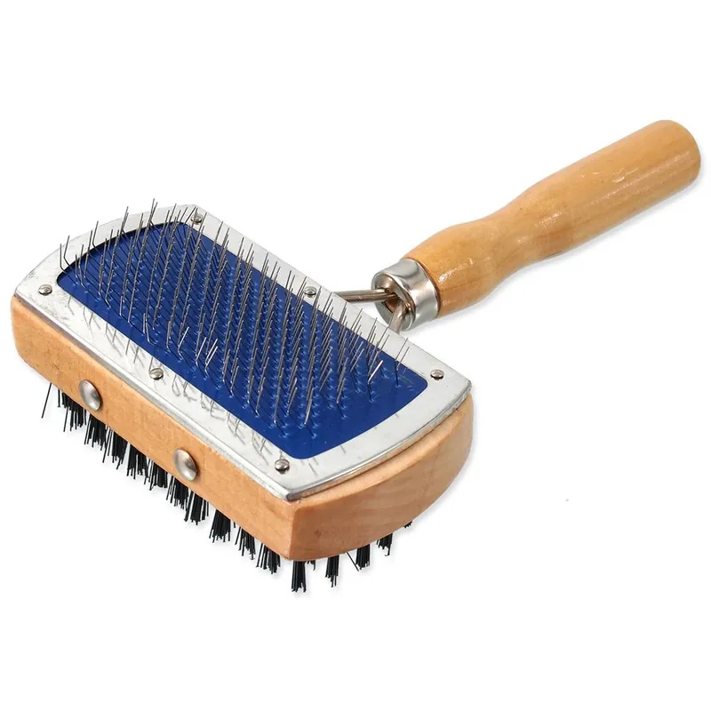 Kartáč DOG FANTASY s drátky a nylonem oboustranný hranatý 17 cm (1ks) Sleva