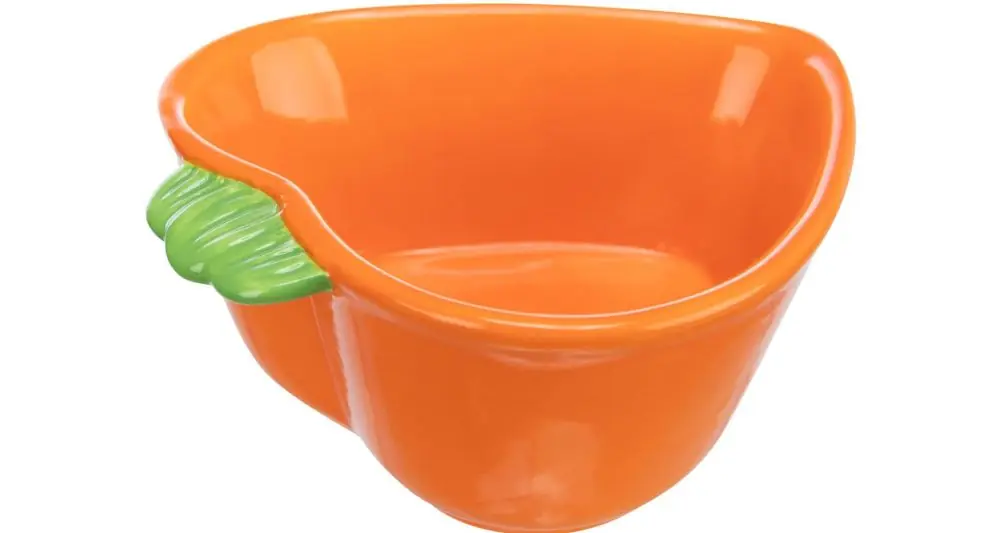Odeslání Ihned Keramická miska MRKEV (morče,králík), 180 ml/ 12 x 11 cm, oranžová