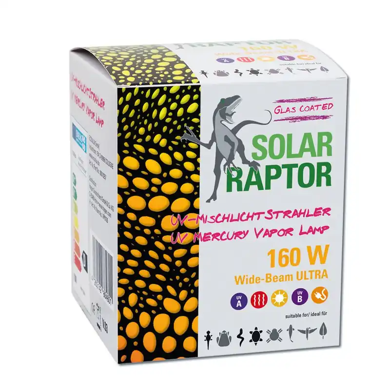 LAMPA 160W UVB E27 SOLAR RAPTOR Finální Výprodej
