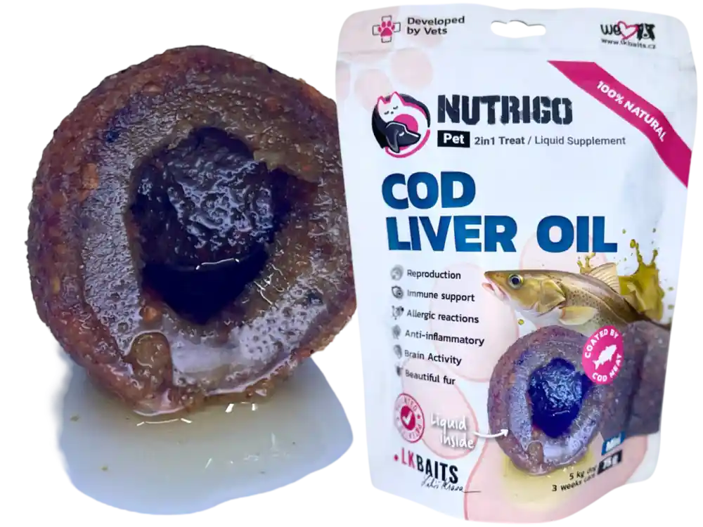 LK Baits Pet Nutrigo Dog Supplement Cod Liver Oil,Mini,75g Ověřený