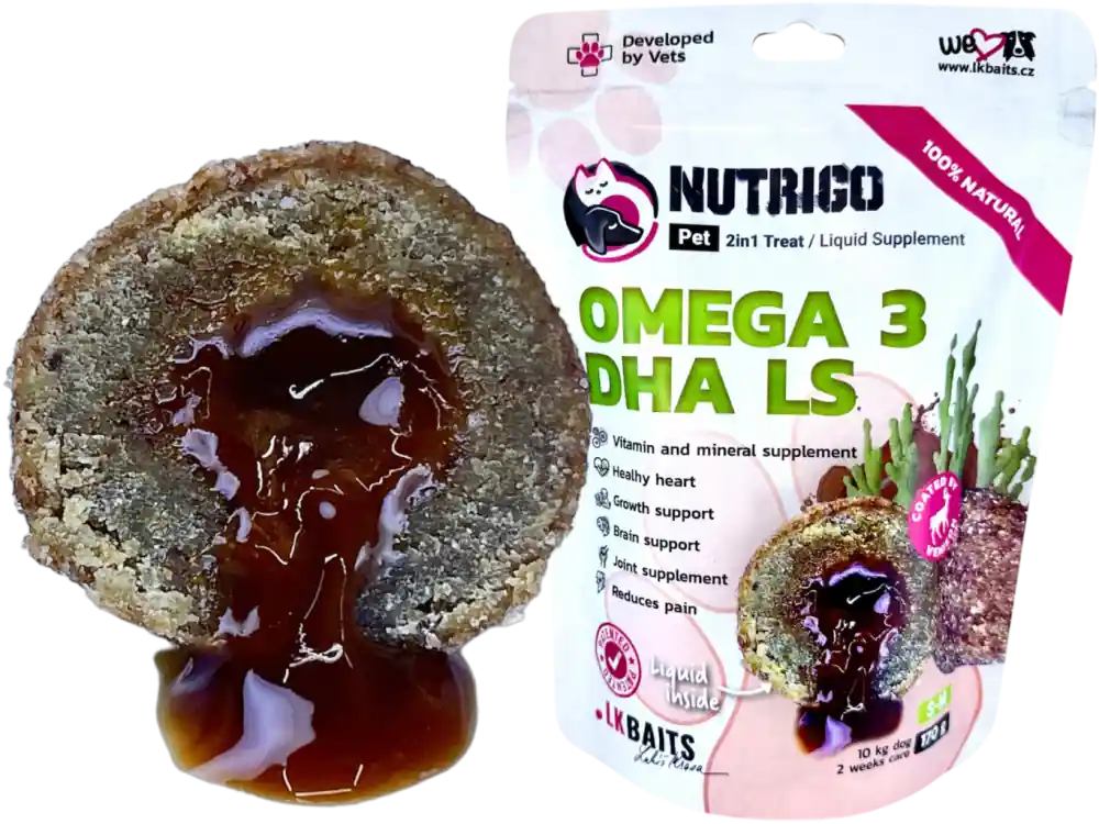 LK Baits Pet Nutrigo Dog Supplement Omega-3 Algae DHA LS, S-M, 170g Horká Nabídka
