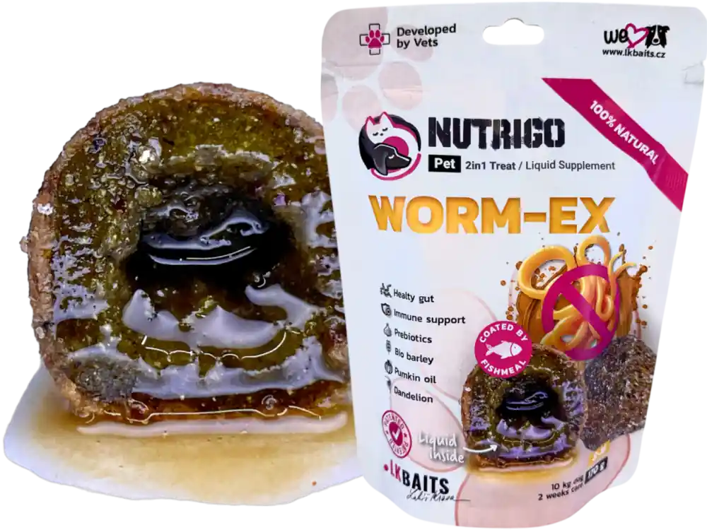LK Baits Pet Nutrigo Dog Supplement Worm-Ex,S-M,170g Sezónní Sleva