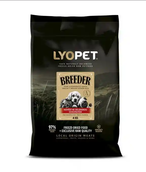 Levný Lyopet Breeder Adult hovězí se zeleninou