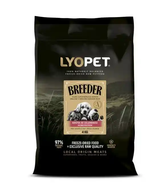 Levný Lyopet Breeder Adult krůtí se zeleninou