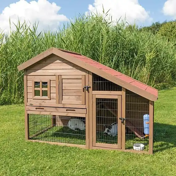 Natura dřevěný dům s výběhem pro králíky 151x107x80 cm Kup Teď