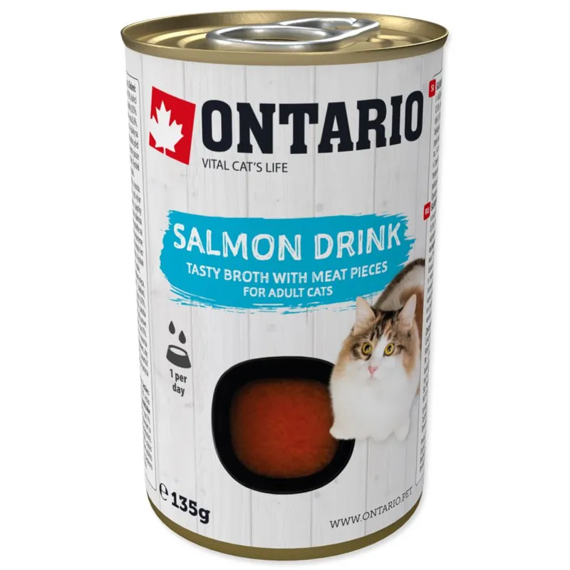 Finální Výprodej ONTARIO Cat Drink Salmon (135g)