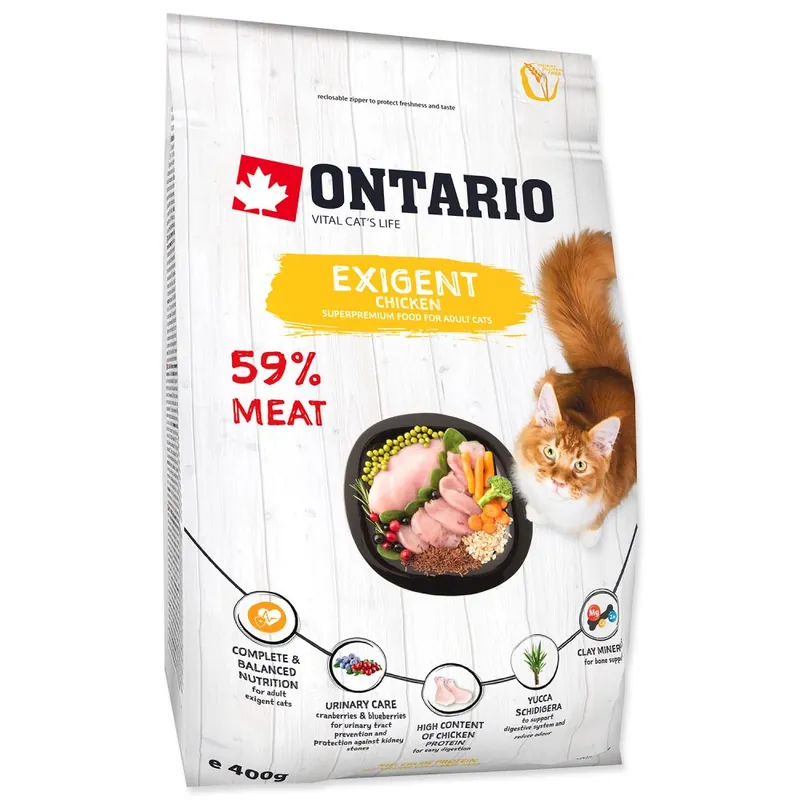 ONTARIO Cat Exigent 6.5kg Časově Omezené