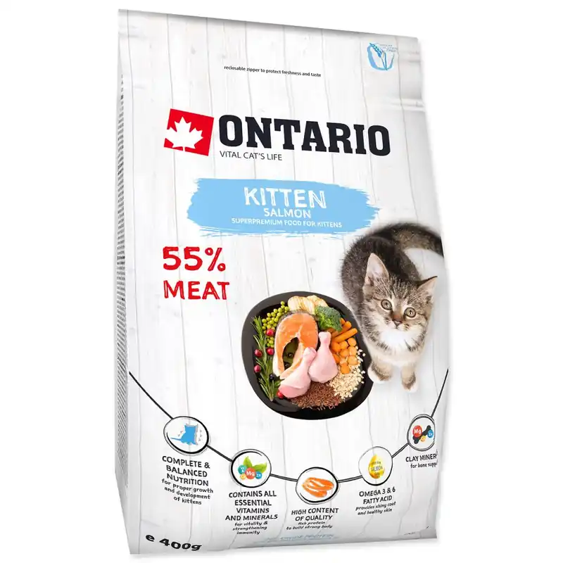 ONTARIO Kitten Salmon 2kg Objednat Nyní