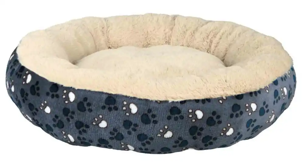 Výhodná Nabídka Pelíšek kulatý TAMMY, chlupatý uvnitř, modro/béžový 70cm