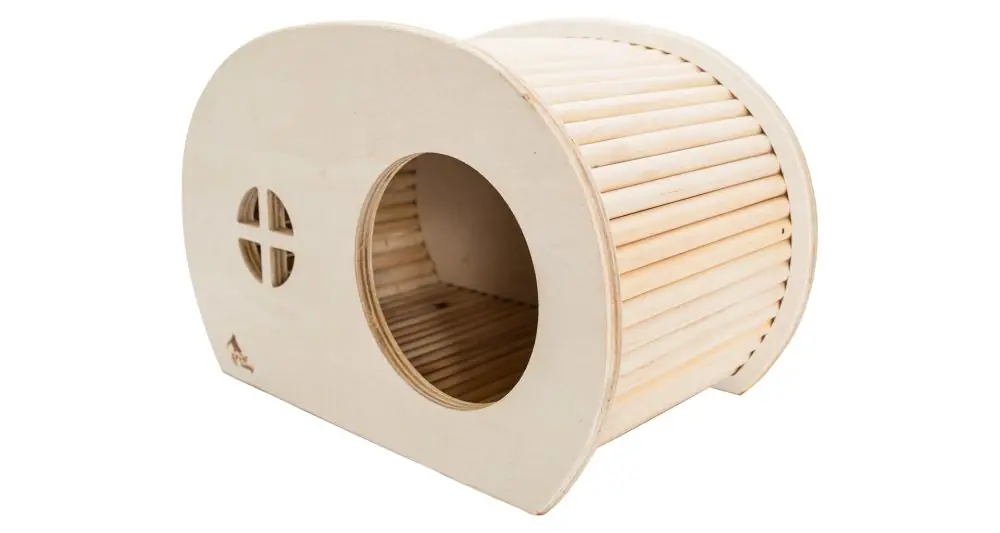 PetBuddy karavan, přírodní domek, 34.5 x 20 x 22 cm, borové dřevo Výprodej