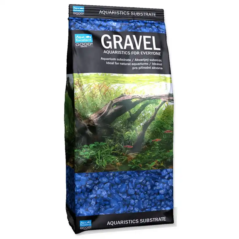 Ověřený Písek AQUA EXCELLENT 3-6 mm modrý (1kg)