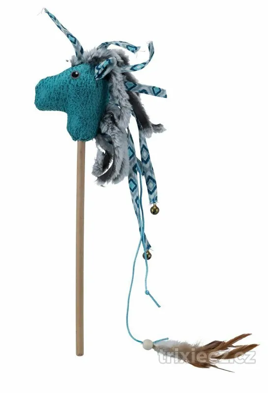 Plyšový kůň na tyčce, plyš/látka 37 cm Expresní Doručení