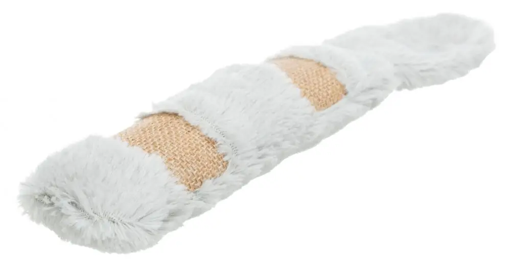 Poduška s ocasem XXL, plyš/juta/catnip, šusticí, 39cm Cenová Bomba