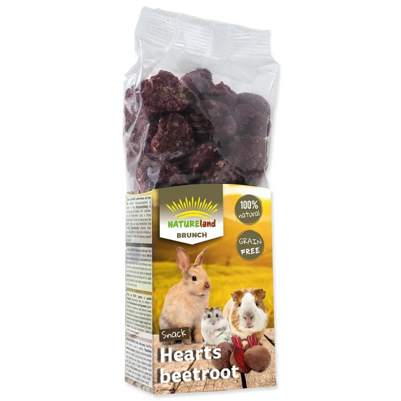 Pochoutka NATURE LAND Brunch srdíčka s červenou řepou (150g) Značkový