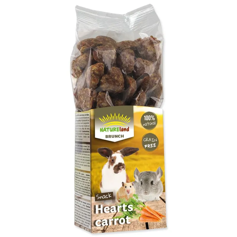 Pochoutka NATURE LAND Brunch srdíčka s mrkví (150g) Výhodná Nabídka