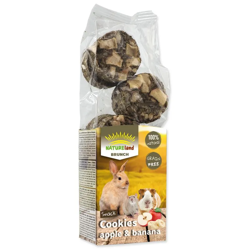 Pochoutka NATURE LAND Brunch sušenky s jablky a banány (120g) Přímo Od Výrobce