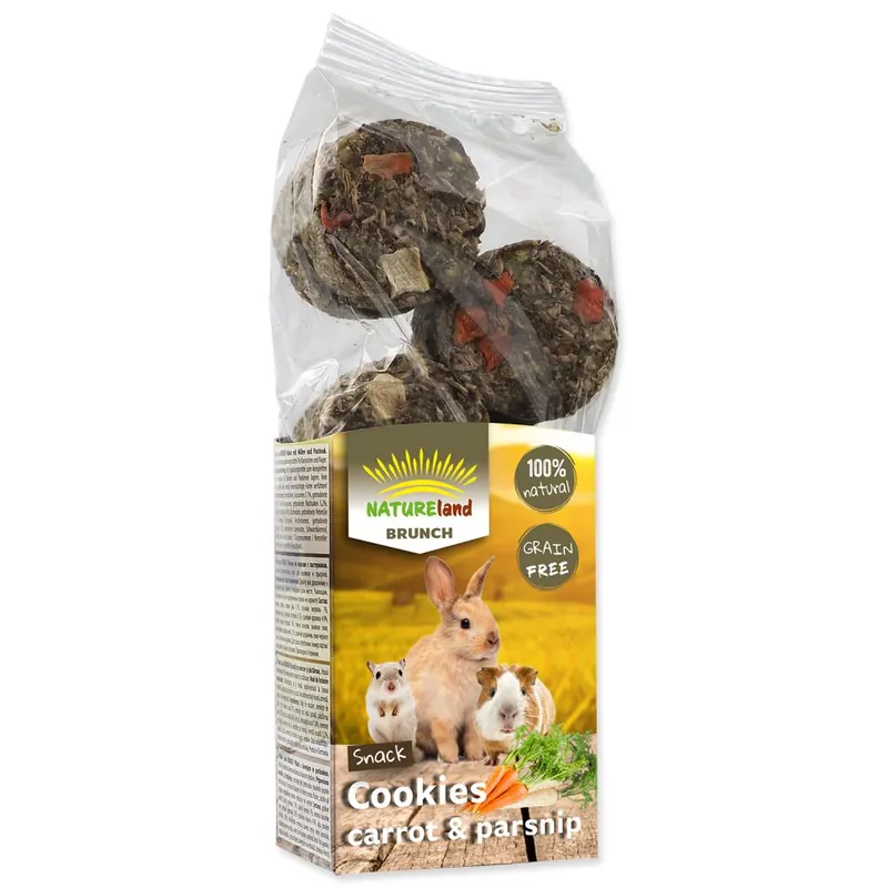 Pochoutka NATURE LAND Brunch sušenky s mrkví a pastinákem (120g) Dokud Zásoby Vydrží