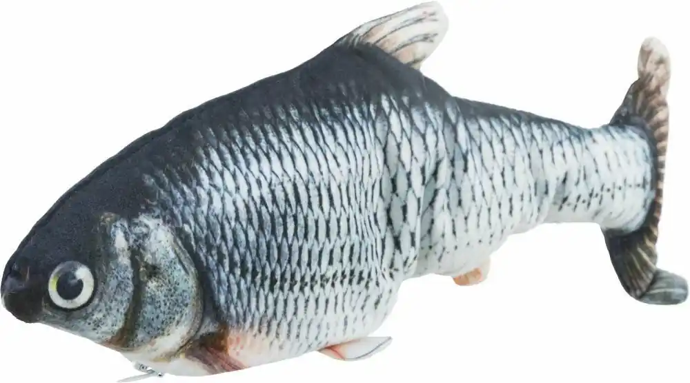 Ryba jako živá, mrskající se, s catnipem, látka, 30cm Novinka