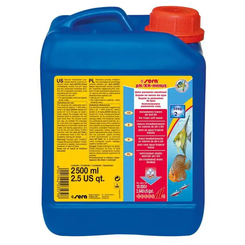 Cenová Bomba Sera PH/KH Minus 2500 Ml