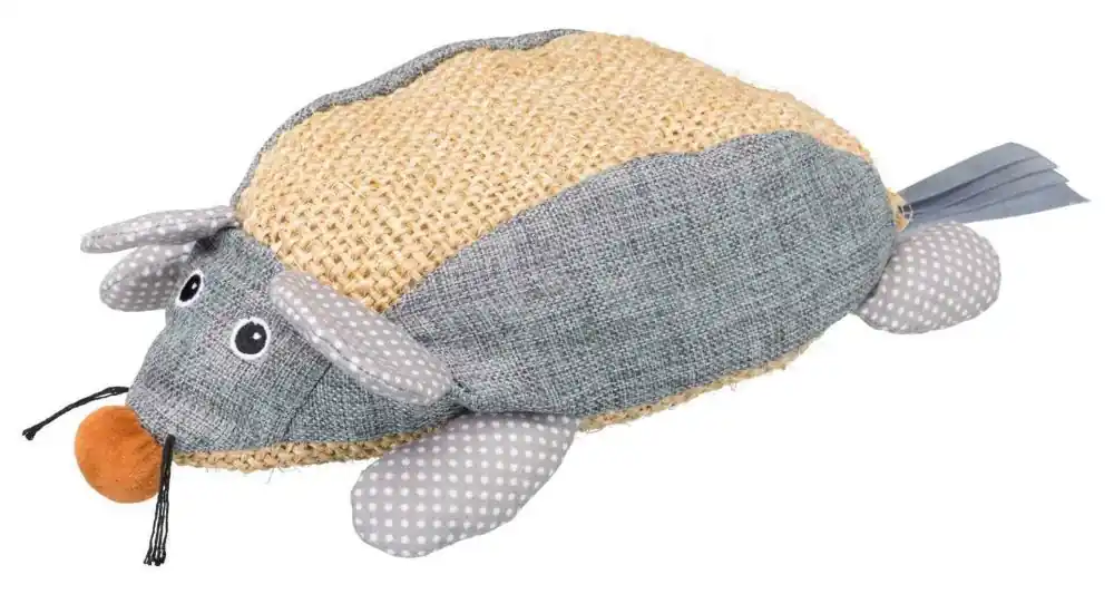 Nejprodávanější Sisalová myš, sisal/látka 30 cm přírodní/šedá