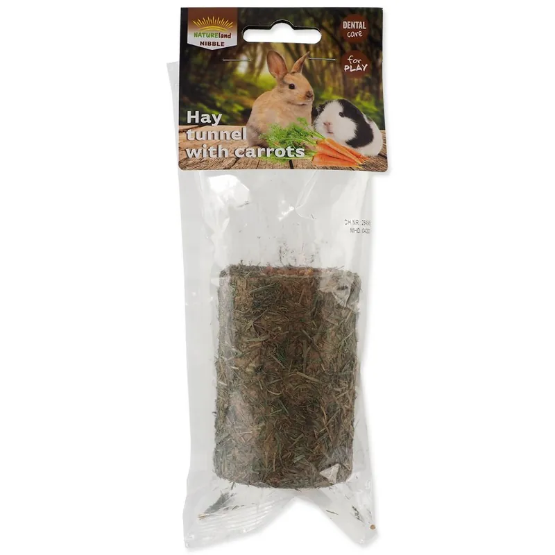 Tunel NATURE LAND Nibble ze sena plněný mrkví (125g) Ihned K Objednání