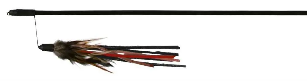 Omezená Nabídka Udice s koženým střapcem a peřím 50 cm