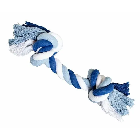 Must-Have Uzel HipHop bavlněný 2 knoty - tm.modrá, sv.modrá, bílá 20cm