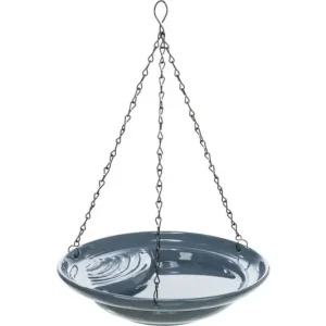 Venkovní závěsná keramická lázeň pro ptactvo, 550ml / 26 cm, modrá Omezená Nabídka